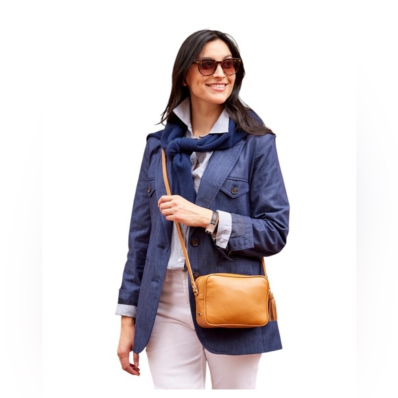 Gigi New York Madison Crossbody Tan Pebble Grain Leather - Picture 5 of 6